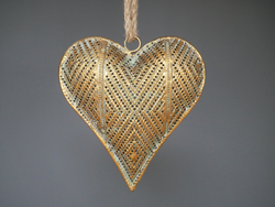 Heart Hanging Decoration & Ornament Gold