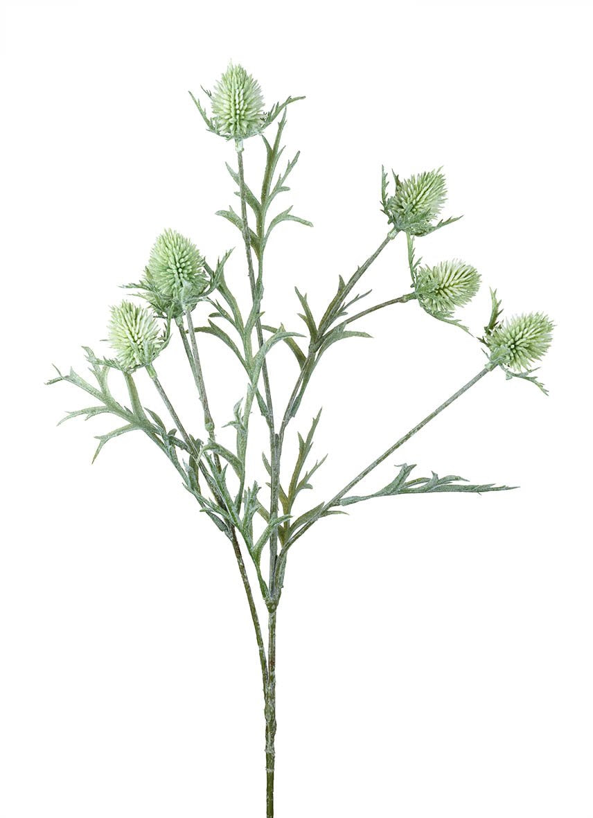 Tall Artificial Thistle Spray Plant Green Interiors by CFF