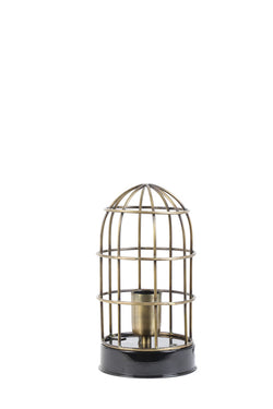 CARANDIRA Cage Table Lamp Black & Bronze