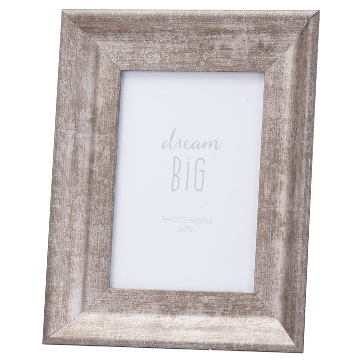 Small Convex 5X7 Photo Frame Matt Silver