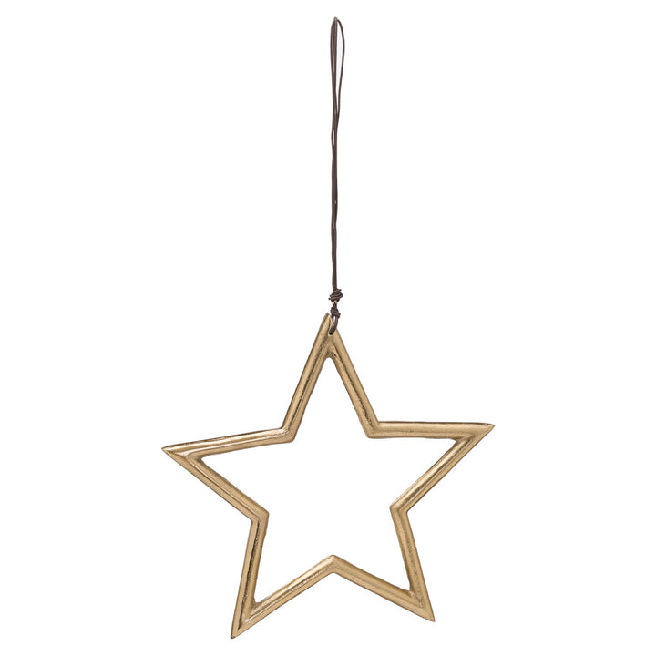 The Noel Collection Medium Hanging Star Brass