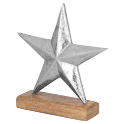 Cast Aluminium North Star Ornament Silver