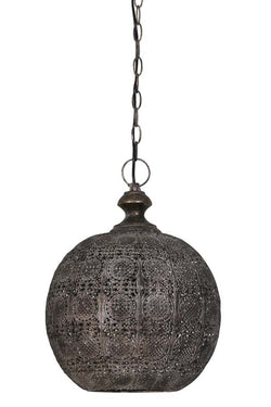 ANANYA Large Hanging Ceiling Light Brown & Gold