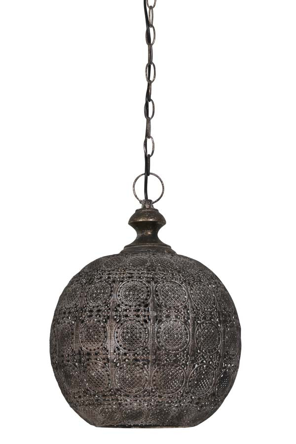 ANANYA Large Hanging Ceiling Light Brown & Gold