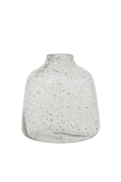 DEONI Large Glass & Stone Finish Vase Clear