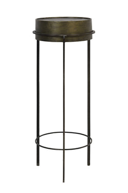 TENCE Pillar Antique Side Table Bronze