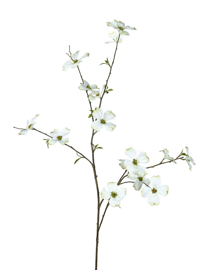 Dogwood Spray Artificial Plant White & Yellow