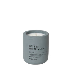 Blomus FRAGA Rose & White Musk Scented Candle Flint Stone - Small