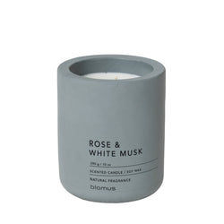 Blomus FRAGA Rose & White Musk Scented Candle Flint Stone - Large