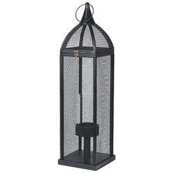 Woven Effect Lantern Black