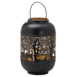 Large Glowray Christmas Dome Forest Lantern Black