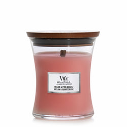 Woodwick Melon & Pink Quartz Medium Hourglass Scented Candle