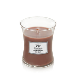 Woodwick Stone Washed Suede Medium Hourglass Scented Candle