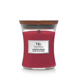 Woodwick Elderberry Bourbon Medium Hourglass Scented Candle